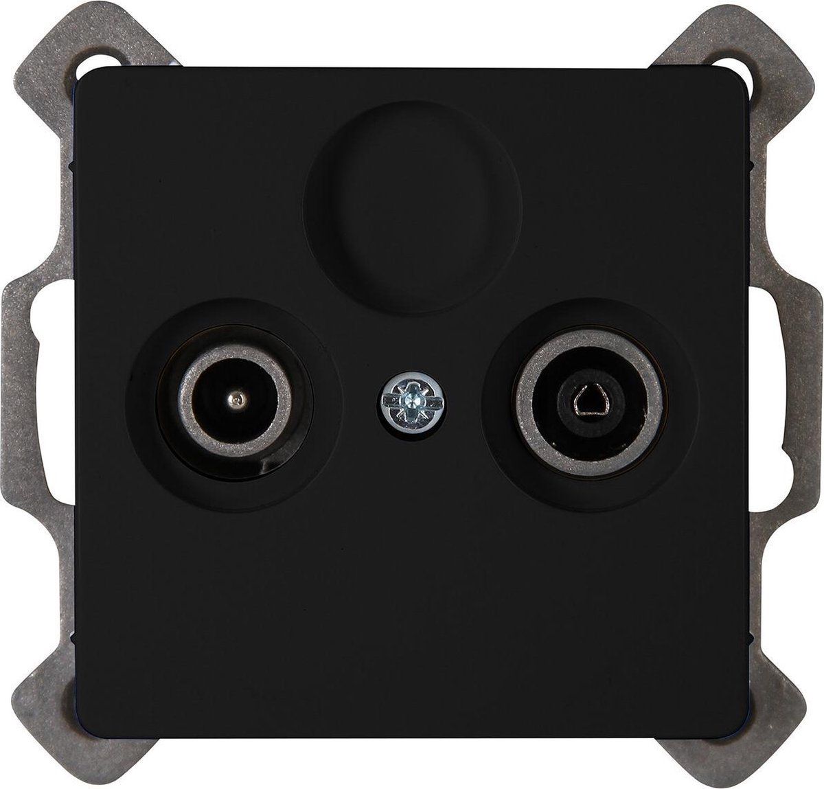 Kopp - Paris - Televisie/Radio Contactdoos - Wandcontactdoos Coax - Inbouw - Mat Zwart