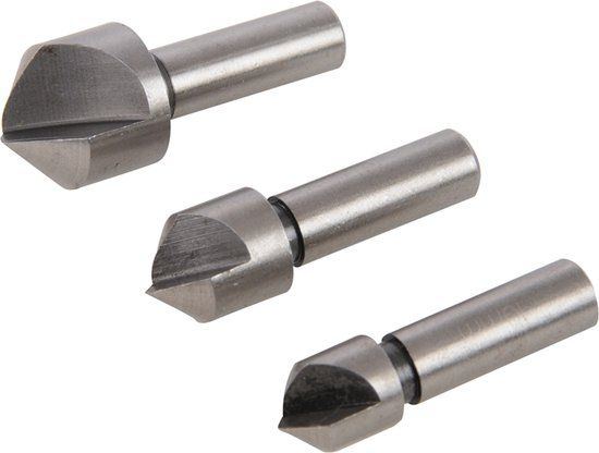 Silverline Verzinkboor HSS Set - Ø 10, 12 en 16 mm - Ø 6 Schacht - 3 delig