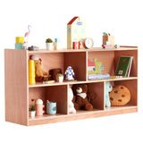 VEVOR Cubby Opbergkast voor mobiele lade, 5 vakken, cubby-opbergplank, cubby-opbergkast, 2-planken, klaslokaalkubussen, klasmeubilair voor thuis, kinderdagverblijf en kleuterschool, naturel