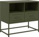 vidaXL Meuble TV - Acier - Vert olive - 68x39x60,5 cm