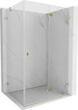 Mexen Lunar-F cabine de douche pliable droite 95 x 80 cm, transparent, or