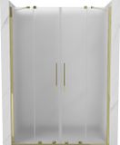 Mexen Velar Duo schuifdouchedeur 150 cm, matglas, goud