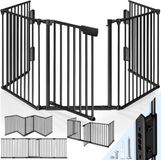 KIDUKU® barrière de sécurité métal 420 cm | Noir | fixation à vis