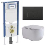 Geberit QeramiQ Dely Swirl Toiletset - Mat Wit