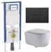 Geberit QeramiQ Dely Swirl Toiletset - Mat Wit