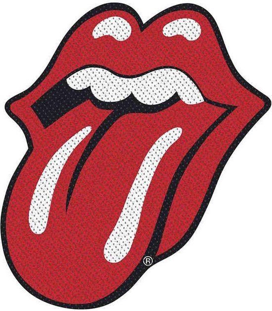THE ROLLING STONES Patch - Tongue Cut Out - rood-zwart-wit