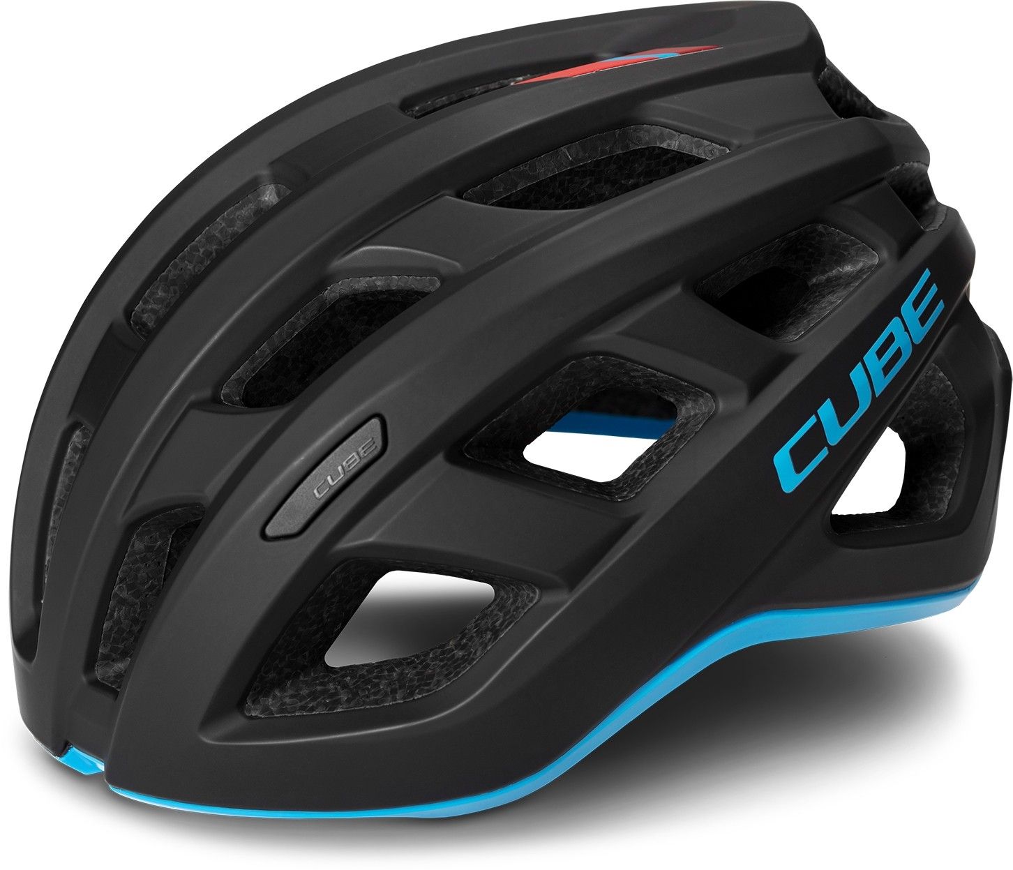 CUBE Road Race Fietshelm - Zwart/Blauw - 58-62 cm - L - Racefietshelm - 24 Ventilatiegaten - Verstelbaar - Unisex