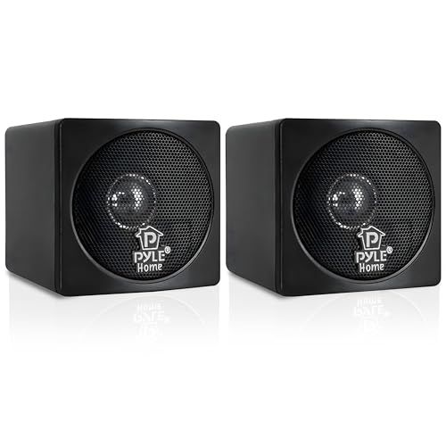 Pyle Mini Box Boekenplank Luidsprekers - 200 Watt - 1 Paar - Zwart