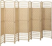 HOMCOM Kamerscherm - Hout - 320x1,5x170cm - Natuurlijk hout