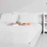Atmosphère Fitted Sheet, Solid, 160 x 200 cm, ZZZ, White