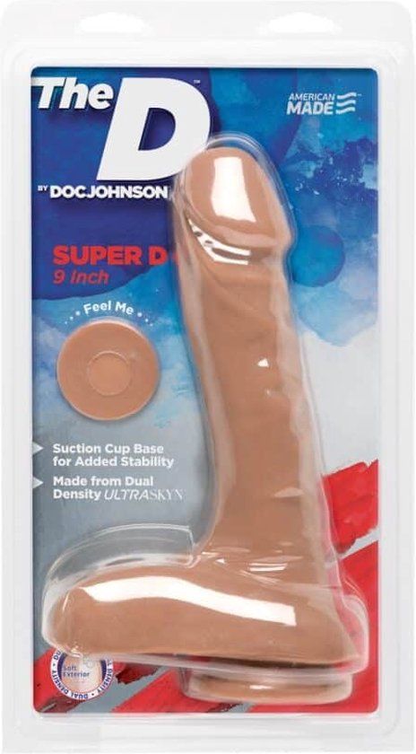 Realistische Dildo the D - Super D - Caramel - Vrouw - Beige - TPU - 34.5 cm
