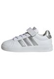 adidas Grand Court 3.0 Children Shoes, Ftwr White/Silver Met./Silver Met., 28.5 EU