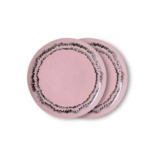 HKLIVING Gebaksbord 70s (Ø17,5 cm) (set van 2)