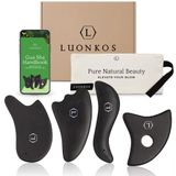 Merkloos Gua Sha Bian-Steen Gezicht & Lichaam Sculpterende Set