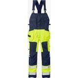 Fristads Hi Vis Amerikaanse Overall Klasse 2 1014 Plu - Hi-Vis geel/marineblauw - C50
