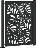 vidaXL - Poort - met - golfontwerp - 100x125 - cm - staal - zwart