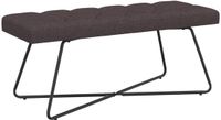 vidaXL Bank met knopen tufting Donkerbruin 110 x 40 x 46 cm Stof