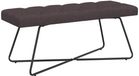 vidaXL Bank met knopen tufting Donkerbruin 110 x 40 x 46 cm Stof