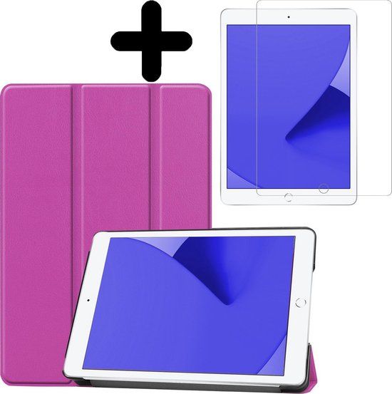LUQ Book Case for Apple iPad 8 10.2 (2020) - Purple