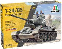 Italeri Modelbouwpakket Militaire voertuigen - 6758 T-34/85 Zavod 112-1944 WWII - Sovjet Tank Plastic - 1:35 - Modelbouw