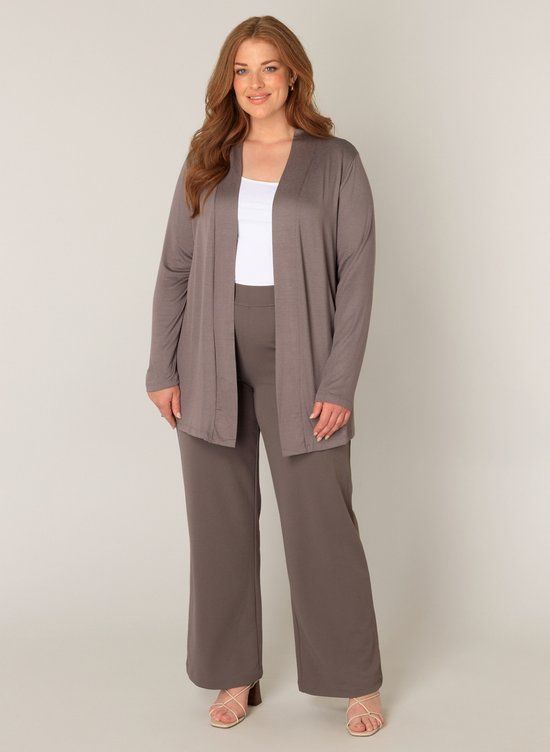 BASE LEVEL CURVY Ayla Vest - Dark Taupe