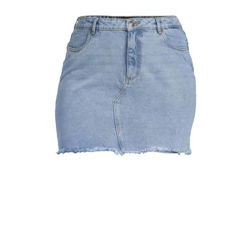 Urban Classics Curvy Denim Skirt - Light Blue