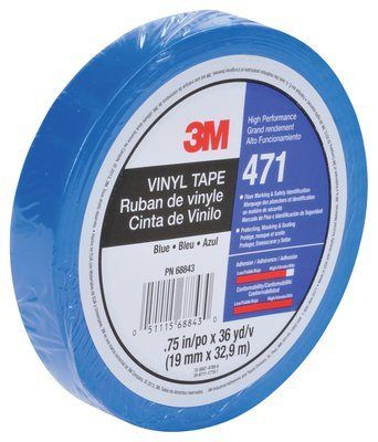 3M 471 Vinyl Plakband - Blauw - 9mm x 33m