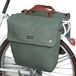 Sacoche double vélo toile - Étanche - Fermeture par enroulement - Vert