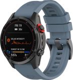 By Qubix - Geschikt voor Garmin bandje - 22mm Quickfit - Siliconen sportbandje - Grijsblauw