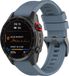 By Qubix - Geschikt voor Garmin bandje - 22mm Quickfit - Siliconen sportbandje - Grijsblauw