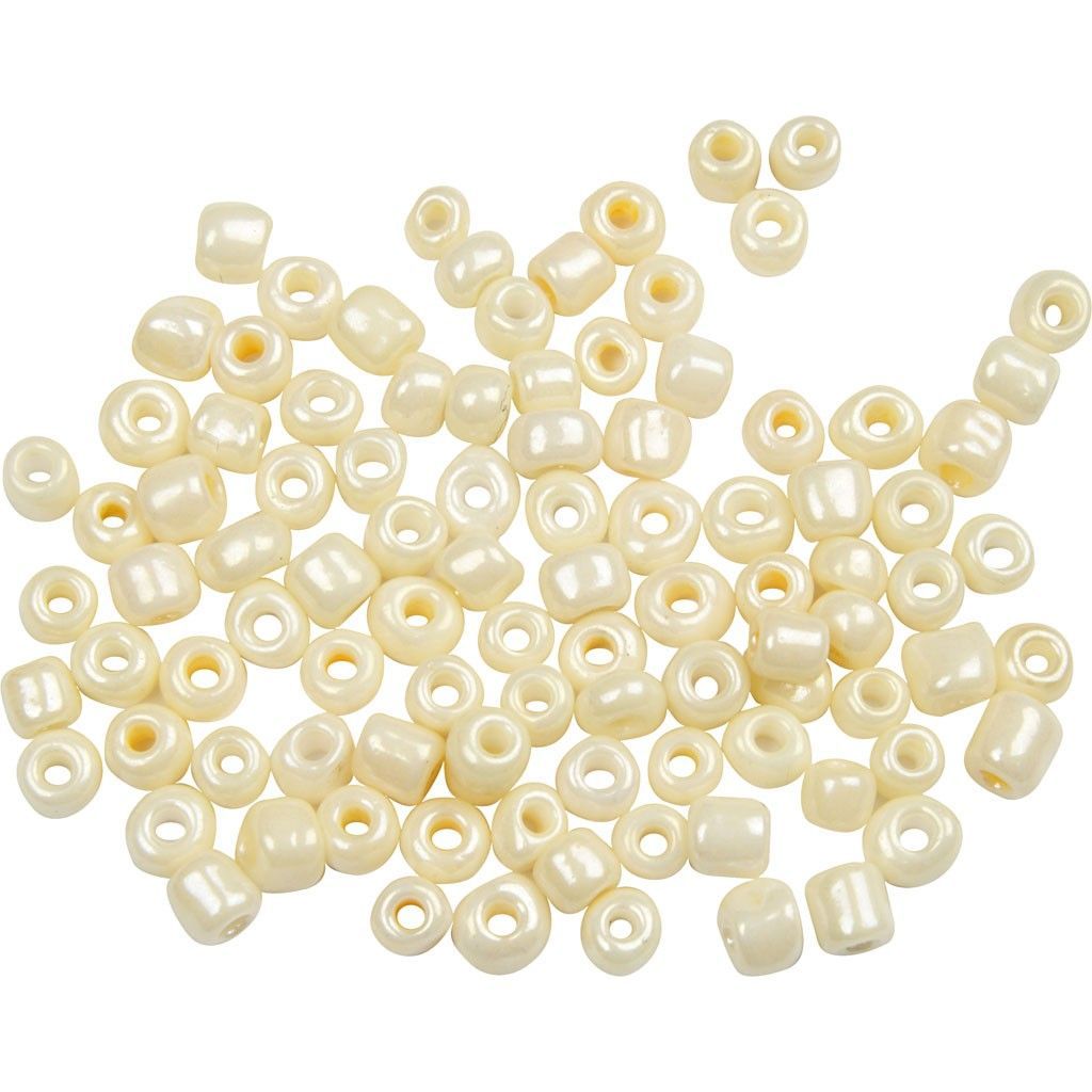 Creativ Company 682731 - 3mm Ivory Glass Bead - 25g
