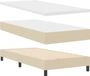 vidaXL Boxspringbed met hoofdeinde Crème 200 x 100 cm Stof