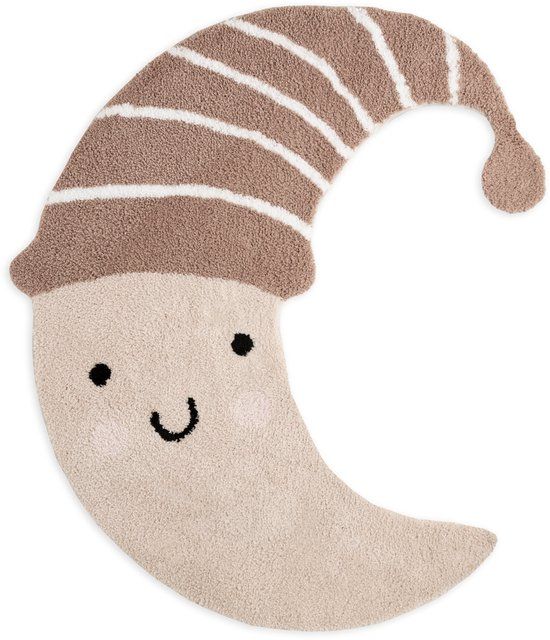 Baby's Only Vloerkleed Maan Heaven - Laagpolig - Antislip - Kindertapijt - Speelkleed - 109x90 cm - Clay/Warm Linen