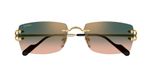 Cartier Signature C De Cartier Ct0550s Lunettes de soleil homme doré carré doré 56mm