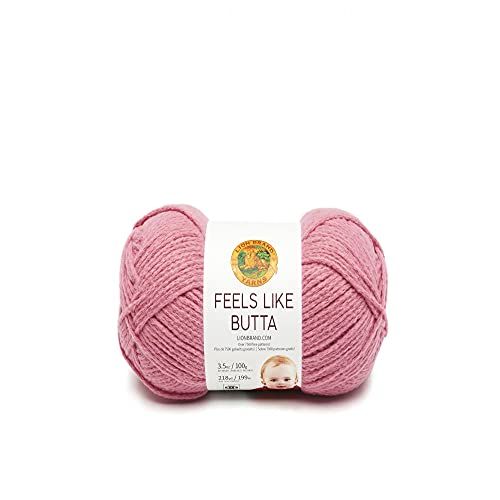 Lion Brand Yarn Feels Like Butta Yarn, Dusty Rose, 1-Skein (Packaging May Vary)