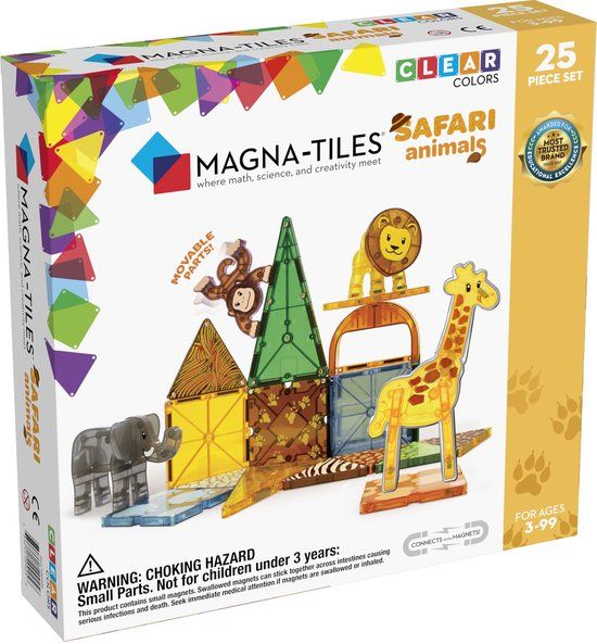 Magna-Tiles Safari Animals - Magnetisch Speelgoed - 25 stuks