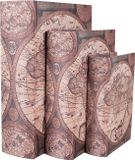 Clayre & Eef Opbergdoos Set van 3 Boeken 27/22/17 cm Bruin Hout