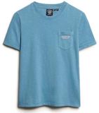 Superdry Essential Garment-dye T-shirt met logo en borstzak Dames Copen Blue XL