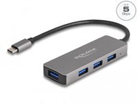 Delock 4 Port USB 5 Gbps Hub with USB Type-C™ connector – USB Type-A ports on the side