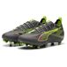PUMA Ultra 5 Pro Fg/Ag Jr voetbalschoen voor kinderen, uniseks, Mat verouderd zilver geel alarm zon geslagen, 32 EU