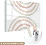MuchoWow® Glass Painting 30x20 cm - Acrylic Glass Painting - Rainbow - Design - Pastel - Photo on Glass - Paintings