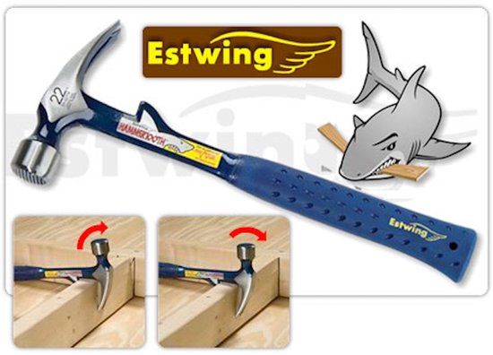 Estwing E6-22T Klauwhamer - 615g - Met Slooptand - Vinyl Handvat