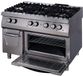 Maxima Premium Cuisinière - 6 Brûleurs - Triple - 90 cm Profondeur - Gaz avec Four Électrique