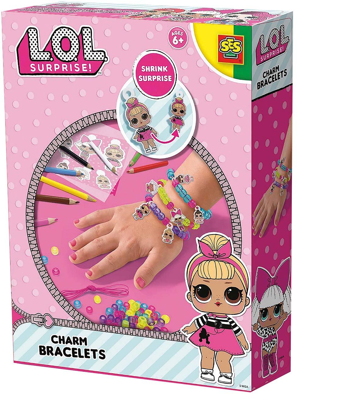 SES Creative L.O.L. Bedelarmbanden - Sieraden maken voor Meisjes - Knutselset
