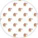 Bonateks, Ronde digitaal bedrukte muismat, antislip onderkant, voor kantoor en thuis, diameter: 22 cm