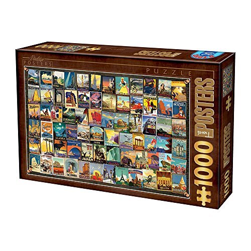 Unbekannt VC02 Puzzel 1000 stukjes - Vintage Collage - Travel