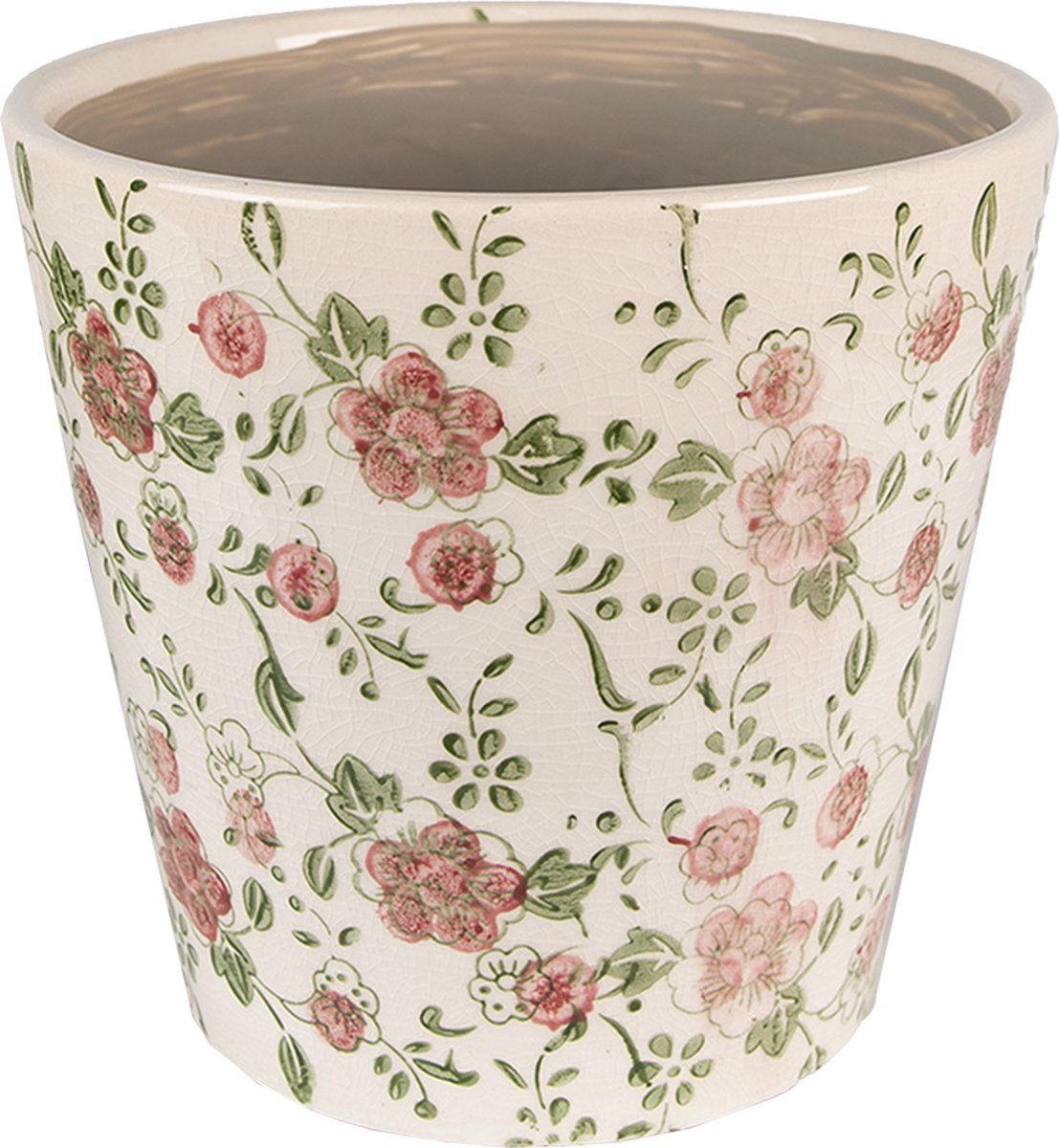 Clayre & Eef Bloempot Ø 17x16 cm Roze Keramiek