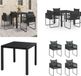 vidaXL 5-delige Tuinset PVC-rattan Zwart