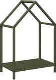 vidaXL Brandhoutrek 40x25x60 cm koudgewalst staal olijfgroen