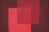Spirella Crossover Badmat - Absorberend Badkamermat in Rood - Antislip Badkamer Mat - 55 x 65 cm